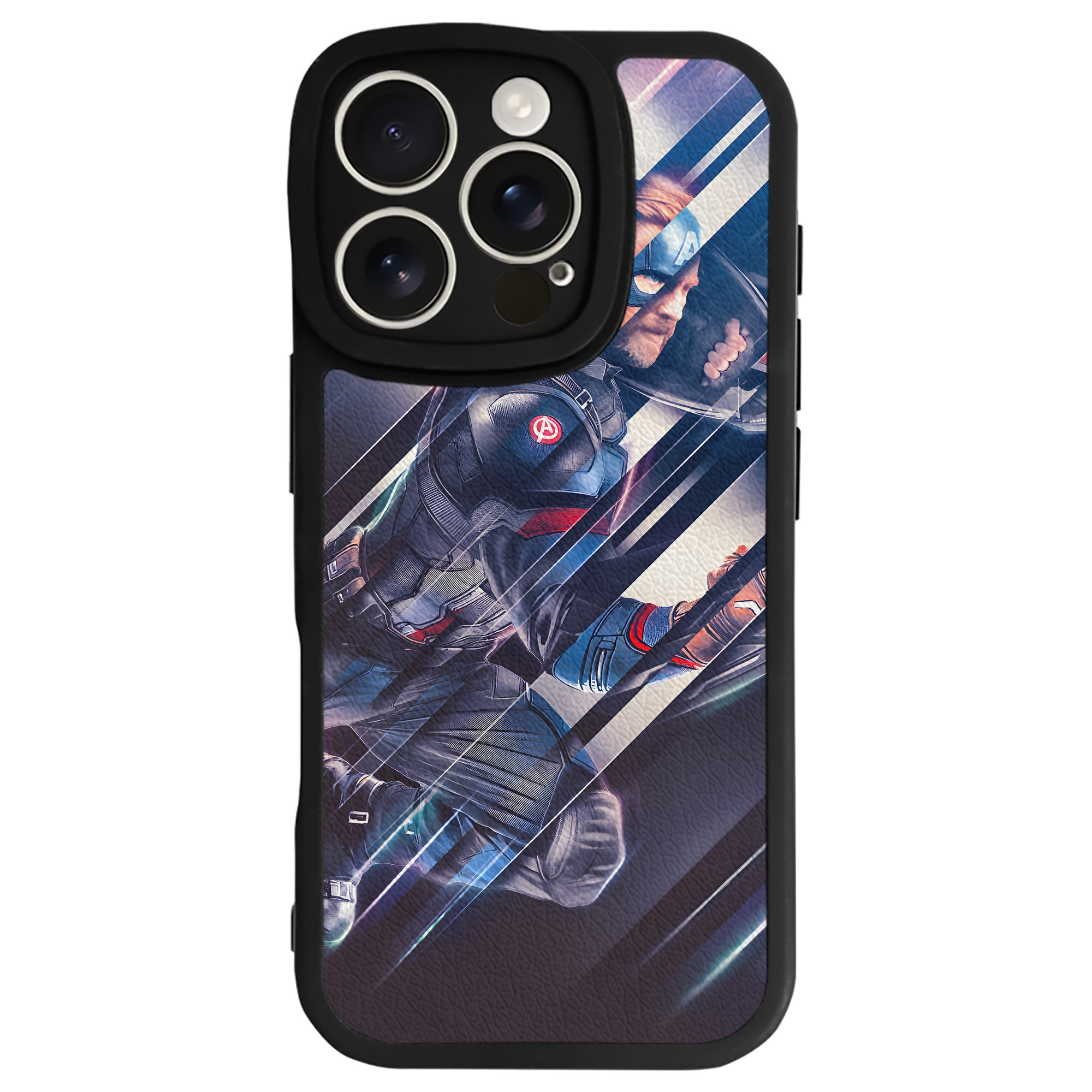 （画像用） アベンジャーズ The Avengers 【iPhone 16シリーズ対応】シリコンスマホケース（レザー調） 材質：シリコン